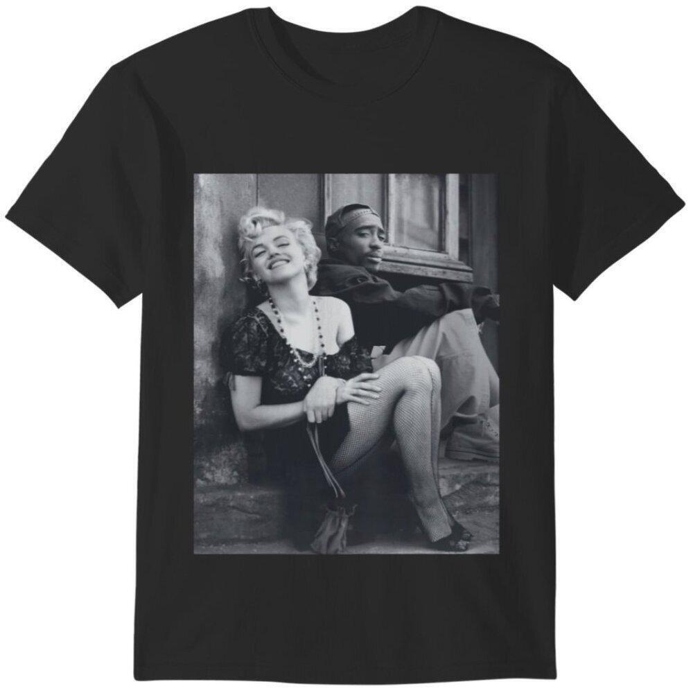 Marilyn Monroe 2Pac Mashup Image Pop Culture Fan Gift Graphic T Shirt 159